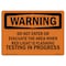 Signmission OSHA Warning Sign, 7" Height, 10" Width, Do Not Enter Or Evacuate The Area When Red, Landscape OS-WS-D-710-L-12062 - alternate 1